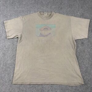 Sea Dog T Shirt Mens 2XL Tan Vintage 90s Dewey Beach Row Surf Single Stitch